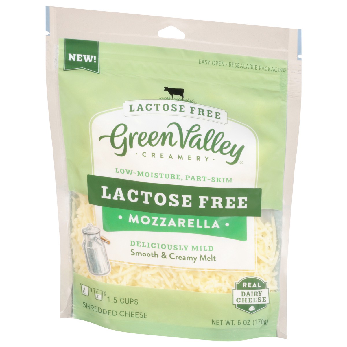 slide 5 of 9, Green Valley Organics Creamery Low-Moisture Part-Skim Lactose Free Mozzarella Shredded Cheese 6 oz, 6 oz