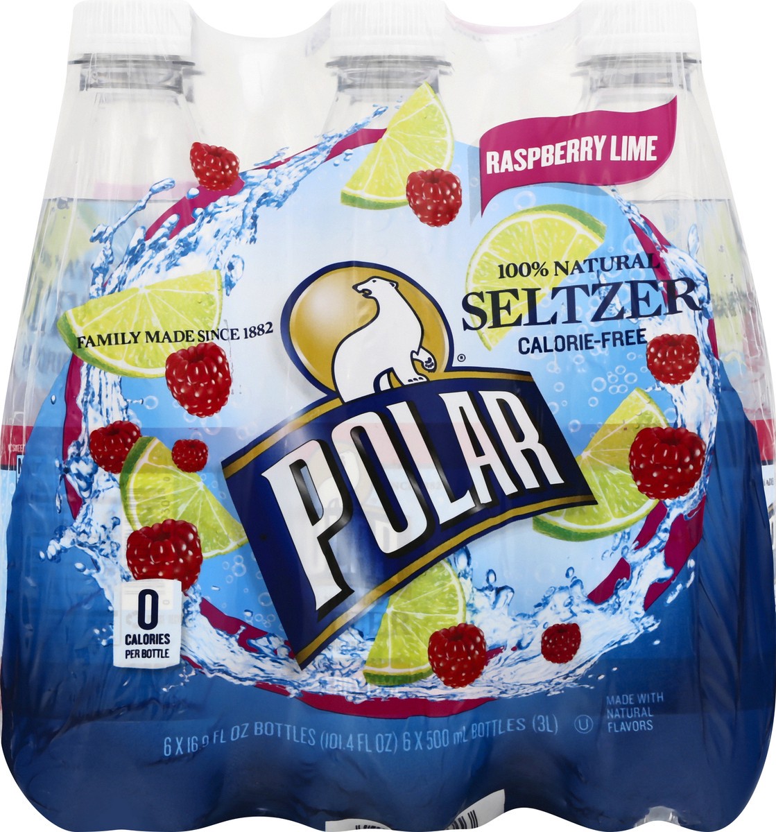 slide 7 of 13, Polar Seltzer Raspberry Lime - 6 ct; 16.9 fl oz, 6 ct; 16.9 fl oz