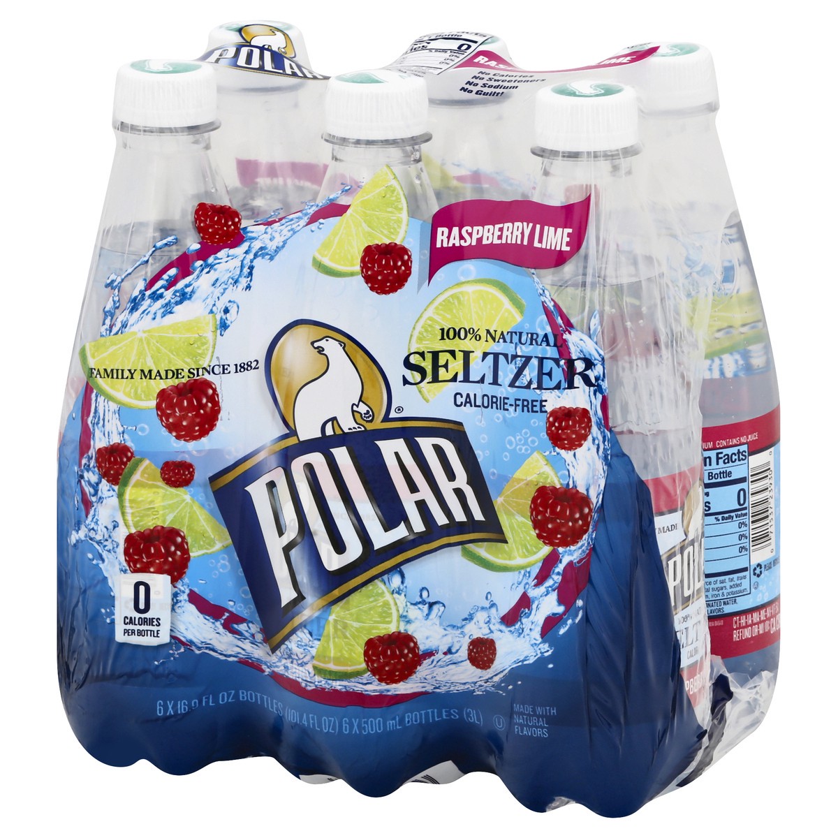 slide 11 of 13, Polar Seltzer Raspberry Lime - 6 ct; 16.9 fl oz, 6 ct; 16.9 fl oz