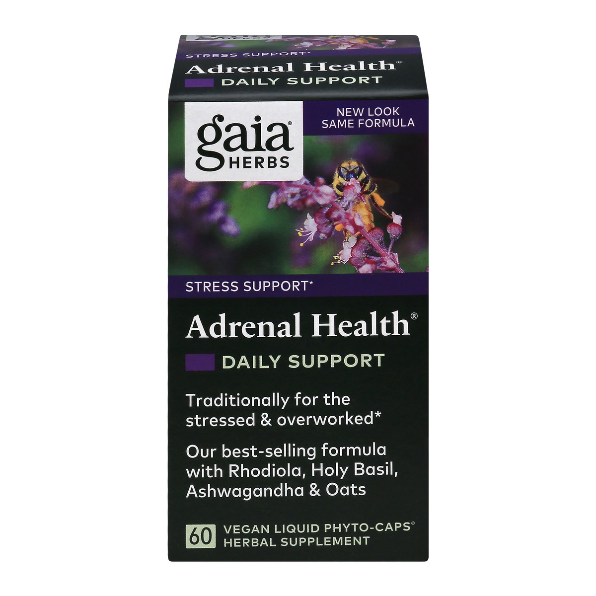 slide 1 of 1, Gaia Herbs Adrenal Health Daily Support Herbal Supplement, 60 ct