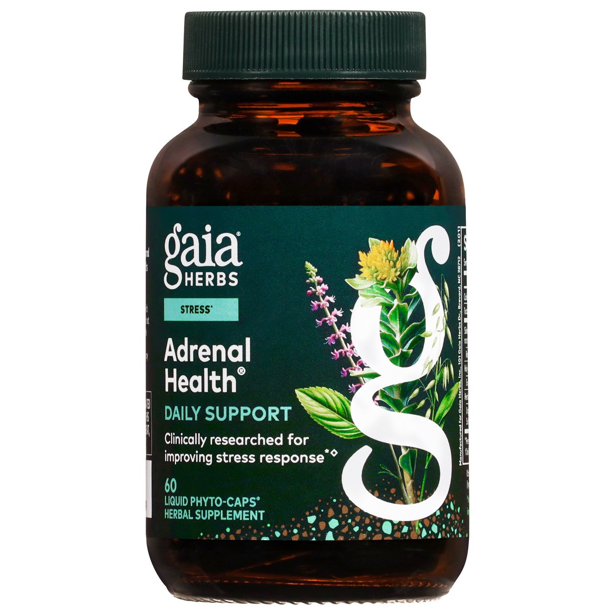 slide 1 of 1, Gaia Herbs Stress Adrenal Health 60 Liquid Phyto-Caps, 60 ct