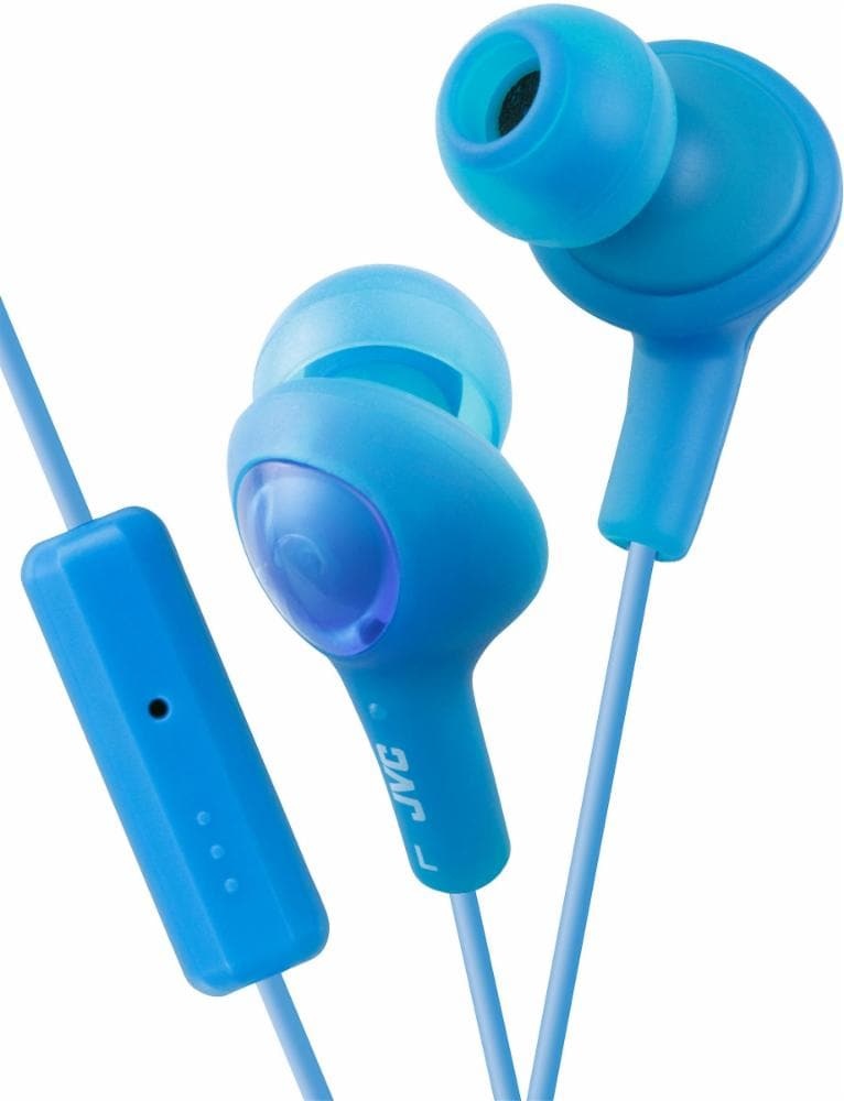 slide 1 of 1, JVC Gumy Plus In-Ear Earbuds with Remote and Mic - Peppermint Blue, 1 ct