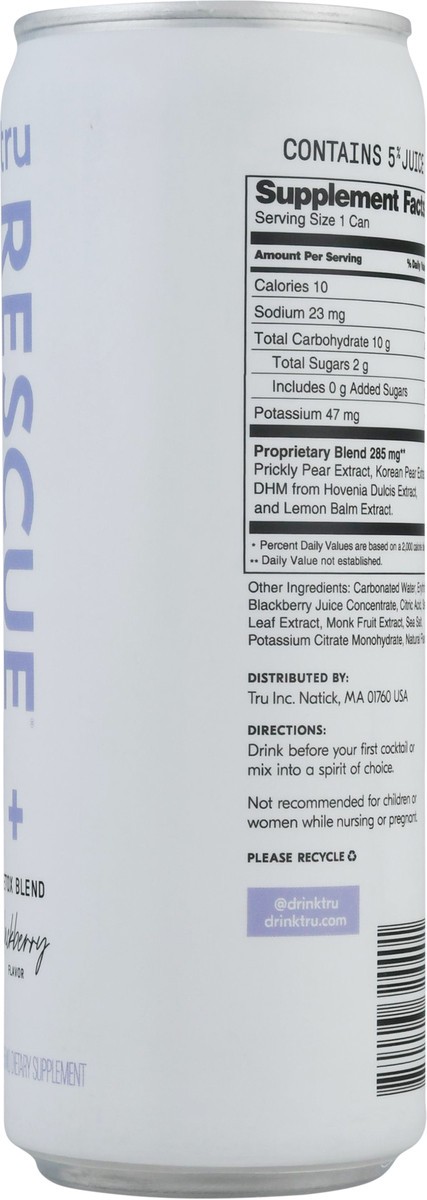 slide 3 of 9, Tru Rescue + Detox Blend Blackberry Flavor Drink - 12 fl oz, 12 fl oz