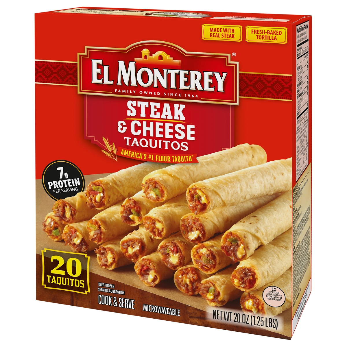 slide 3 of 9, El Monterey Beef And Cheese Taquitos, 21 ct