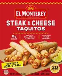 El Monterey Steak & Cheese Taquitos - 20 ct