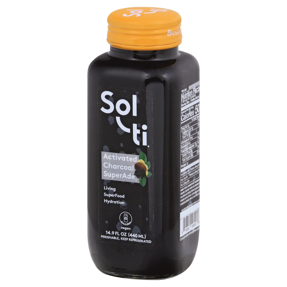 slide 5 of 9, Sol Ti SuperAde Activated Charcoal Superfood Hydration 14.9 oz, 14.9 oz