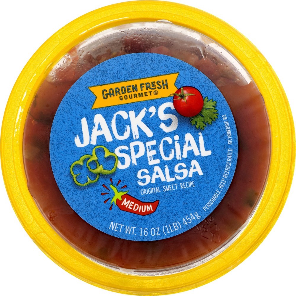 slide 4 of 4, Garden Fresh Gourmet Jack's Special Salsa Medium, 16 oz