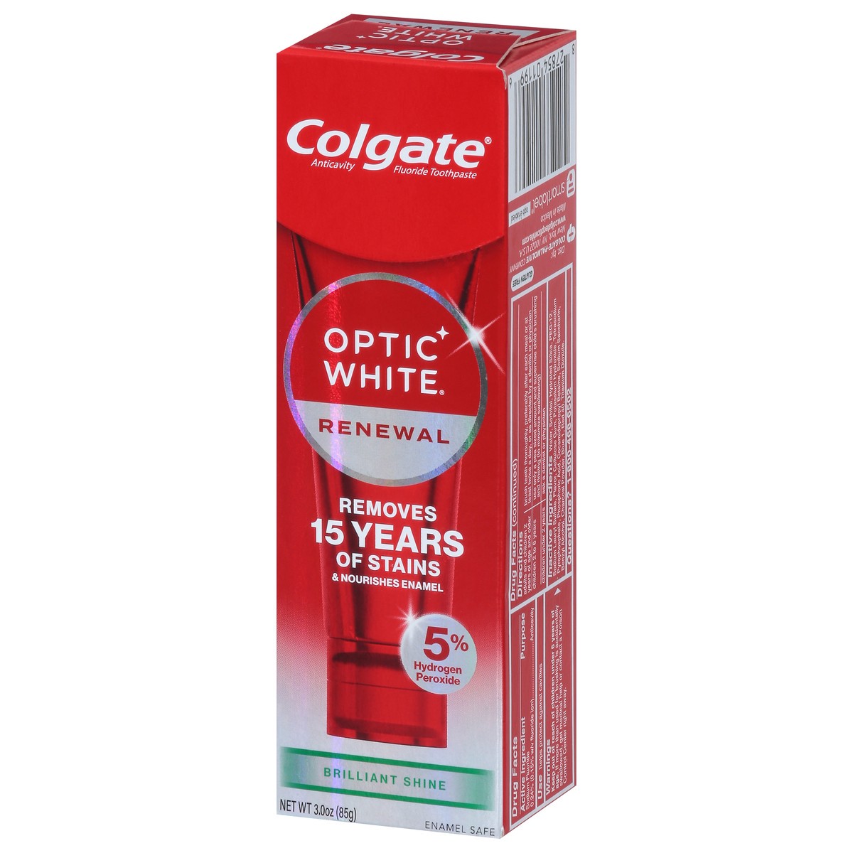 slide 7 of 15, Colgate Optic White Brilliant Shine Renewal Anticavity Fluoride Toothpaste 3.0 oz, 3 oz