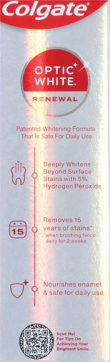 slide 13 of 15, Colgate Optic White Brilliant Shine Renewal Anticavity Fluoride Toothpaste 3.0 oz, 3 oz