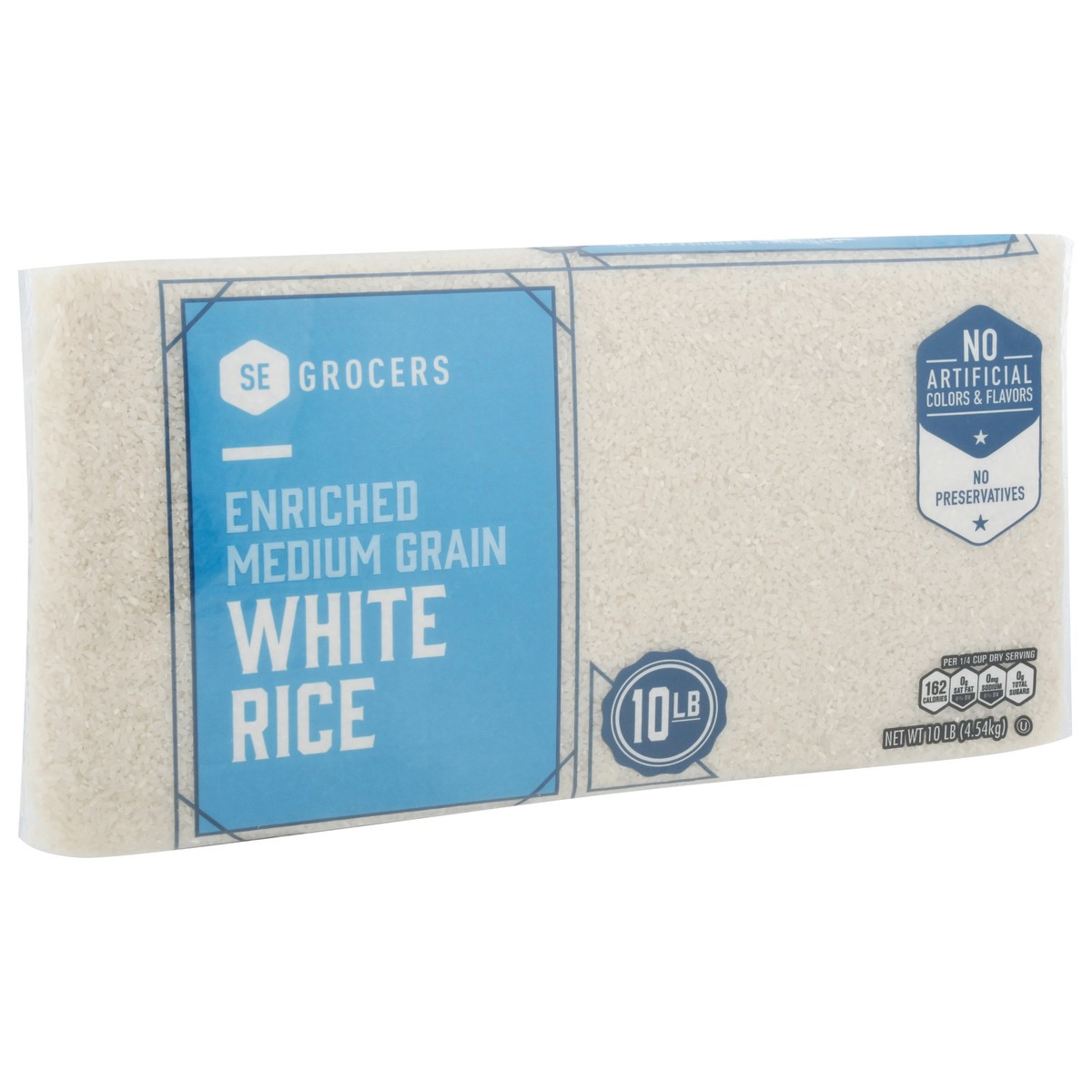 slide 2 of 4, SE Grocers Med Grain White Rice, 10 lb