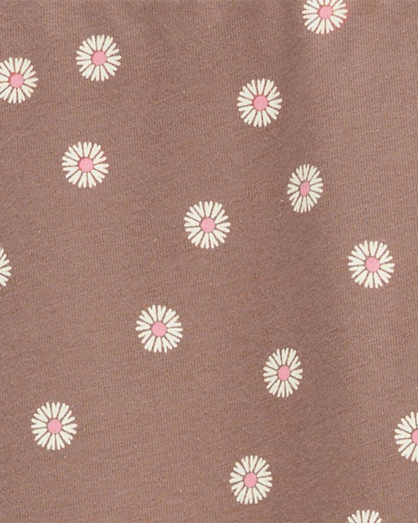 slide 2 of 2, Carter's Kid Floral Stretch Leggings - Brown Brown 5, 1 ct