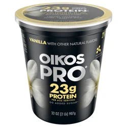Oikos Pro 23g Protein, Vanilla Yogurt-Cultured Dairy Product, 32 OZ Tub