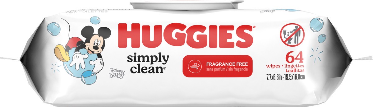 slide 8 of 10, Huggies Simply Clean Unscented Baby Wipes, 64 ct