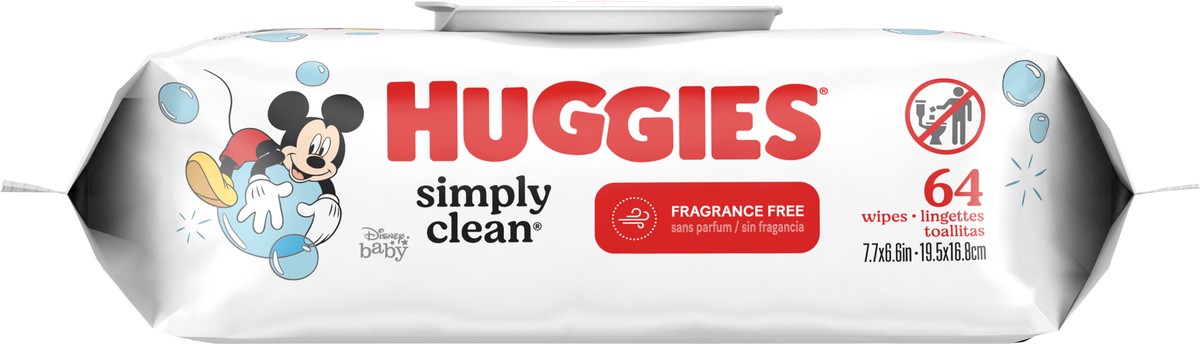 slide 9 of 10, Huggies Simply Clean Unscented Baby Wipes, 64 ct