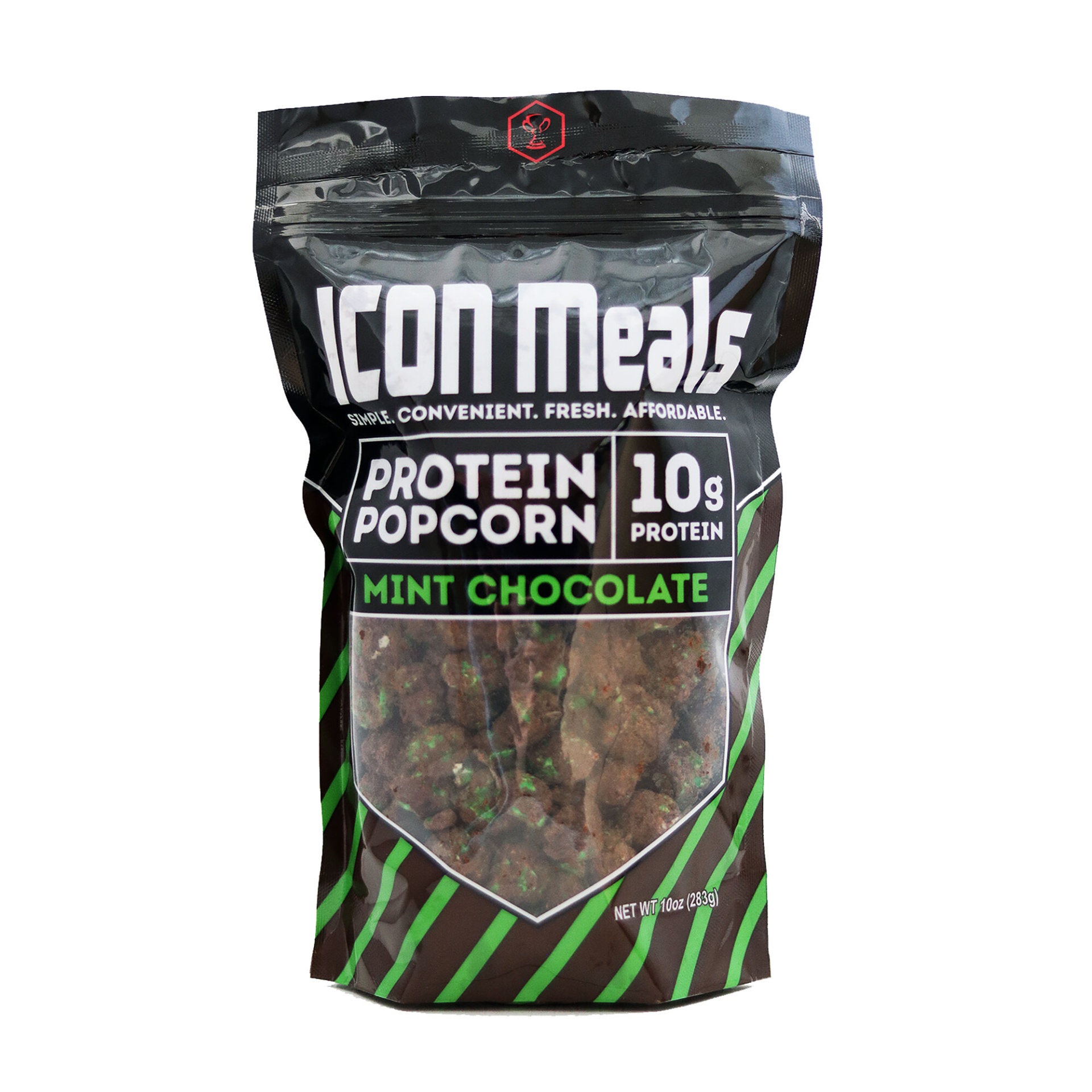 slide 1 of 1, ICON Meals Protein Popcorn - Mint Chocolate, 10 oz