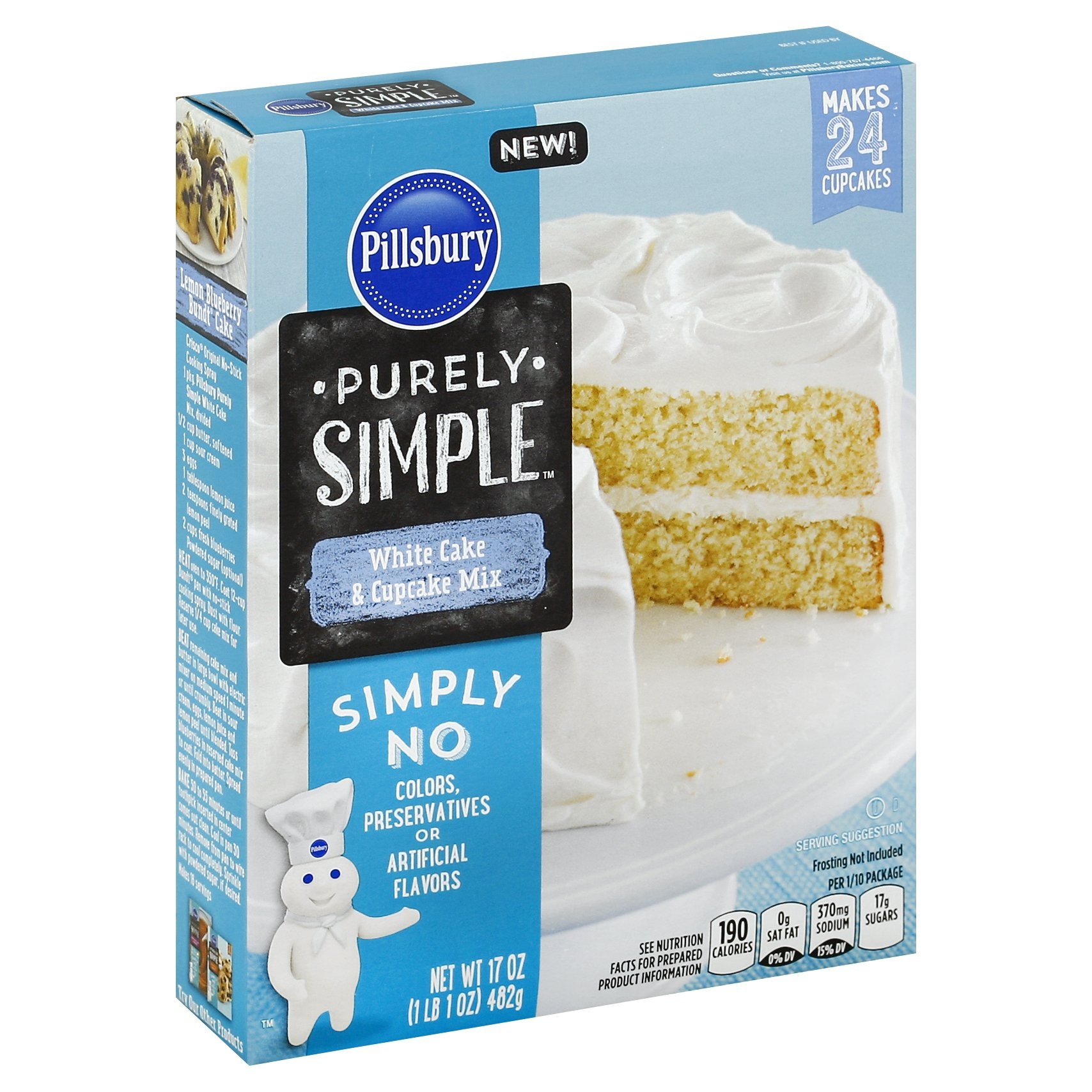 slide 1 of 1, Pillsbury White Cakes Mix, 17 oz