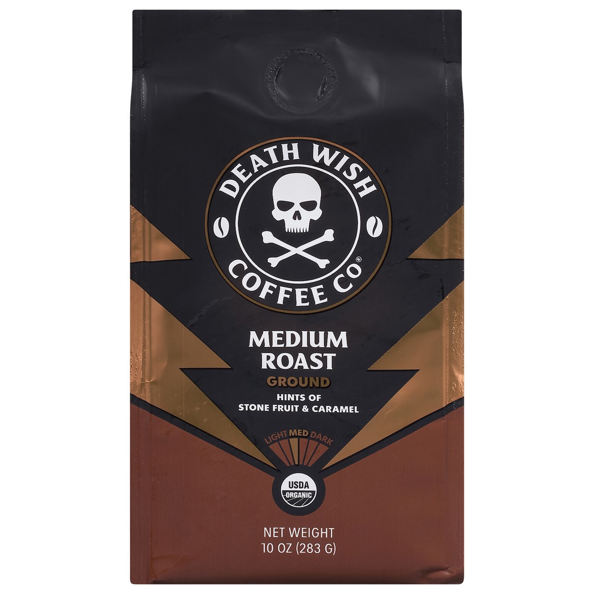 slide 10 of 12, Death Wish Coffee Co. Death Wish Coffee, Organic and Fair Trade, Medium Roast, Ground Coffee, 10 oz, 10 oz