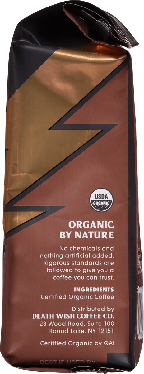 slide 6 of 12, Death Wish Coffee Co. Death Wish Coffee, Organic and Fair Trade, Medium Roast, Ground Coffee, 10 oz, 10 oz