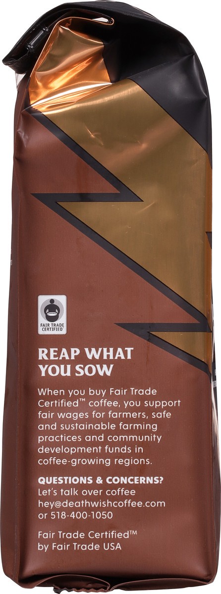 slide 11 of 12, Death Wish Coffee Co. Death Wish Coffee, Organic and Fair Trade, Medium Roast, Ground Coffee, 10 oz, 10 oz