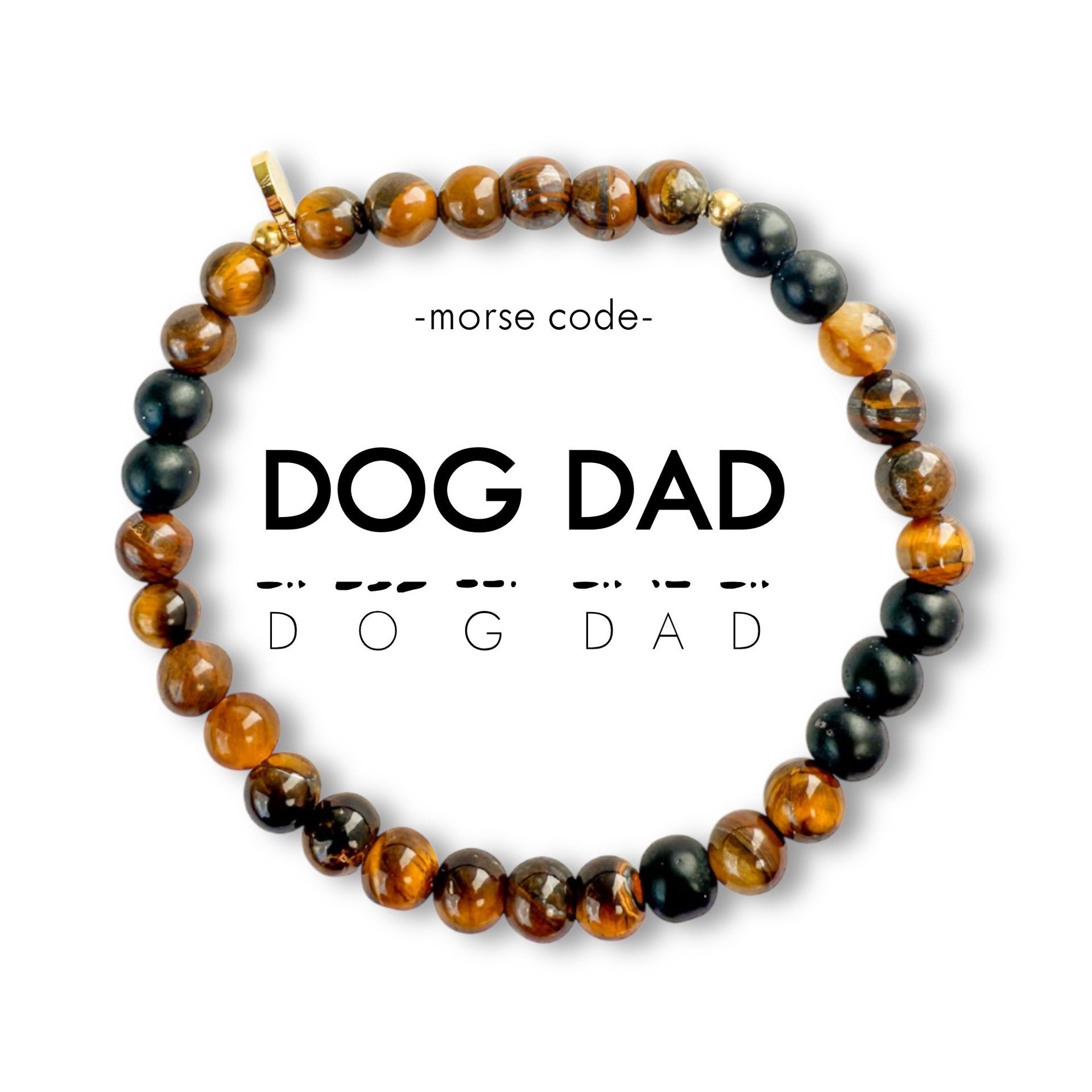 slide 1 of 1, ETHICGOODS Dog Dad Morse Code Bracelet, LG