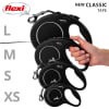 slide 5 of 17, Flexi Design Retactable Dog Leash in Black, 26', LG
