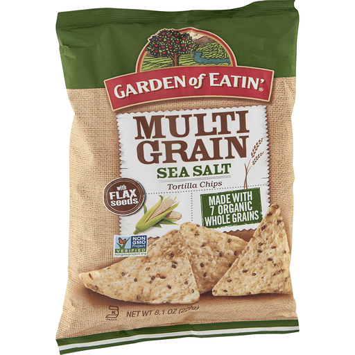 slide 2 of 9, Garden of Eatin' Sea Salt Multigrain Tortilla Chips, 8.1 oz