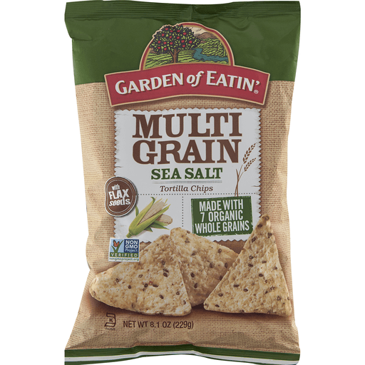 slide 4 of 9, Garden of Eatin' Sea Salt Multigrain Tortilla Chips, 8.1 oz