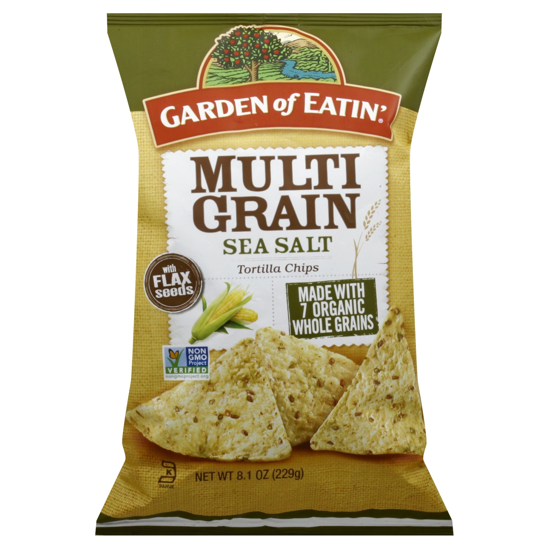 slide 1 of 9, Garden of Eatin' Sea Salt Multigrain Tortilla Chips, 8.1 oz