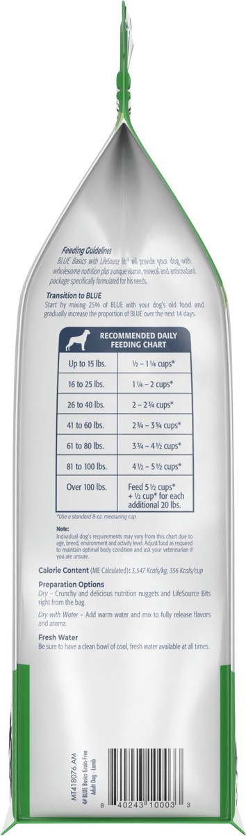 slide 3 of 9, Blue Buffalo Basics Adult Dry Dog Food - Grain Free, Lamb, 4 lb