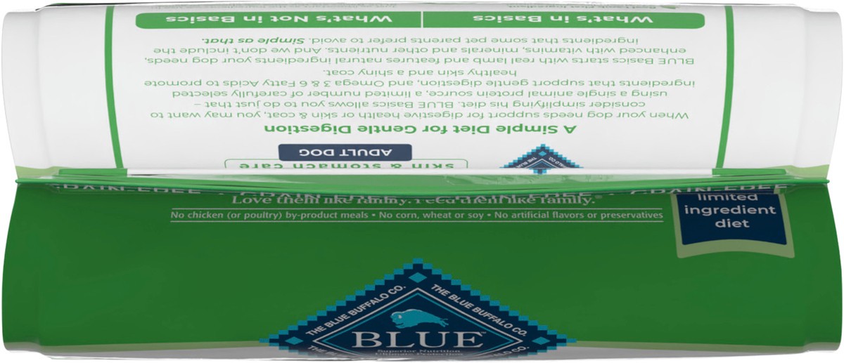 slide 2 of 9, Blue Buffalo Basics Adult Dry Dog Food - Grain Free, Lamb, 4 lb