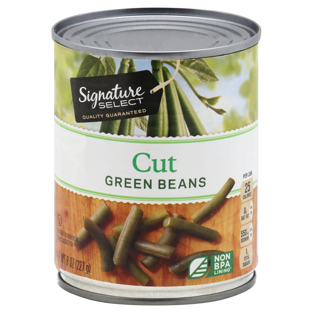 slide 1 of 2, Signature Kitchens Beans Green Cut, 8 oz