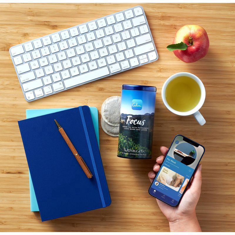 slide 8 of 8, The Republic of Tea Calm Focus Gree Tea 36 Bags - 36 ct, 36 ct
