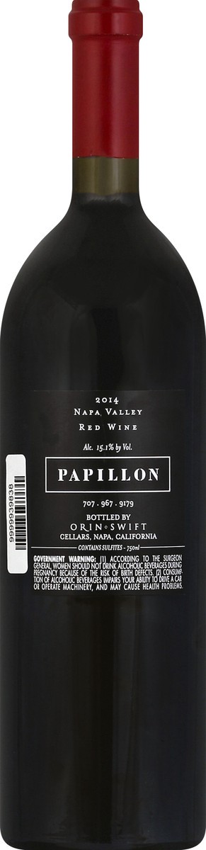 slide 4 of 4, Orin Swift Cellars Papillon Red Blend Red Wine 750ml, 750 ml