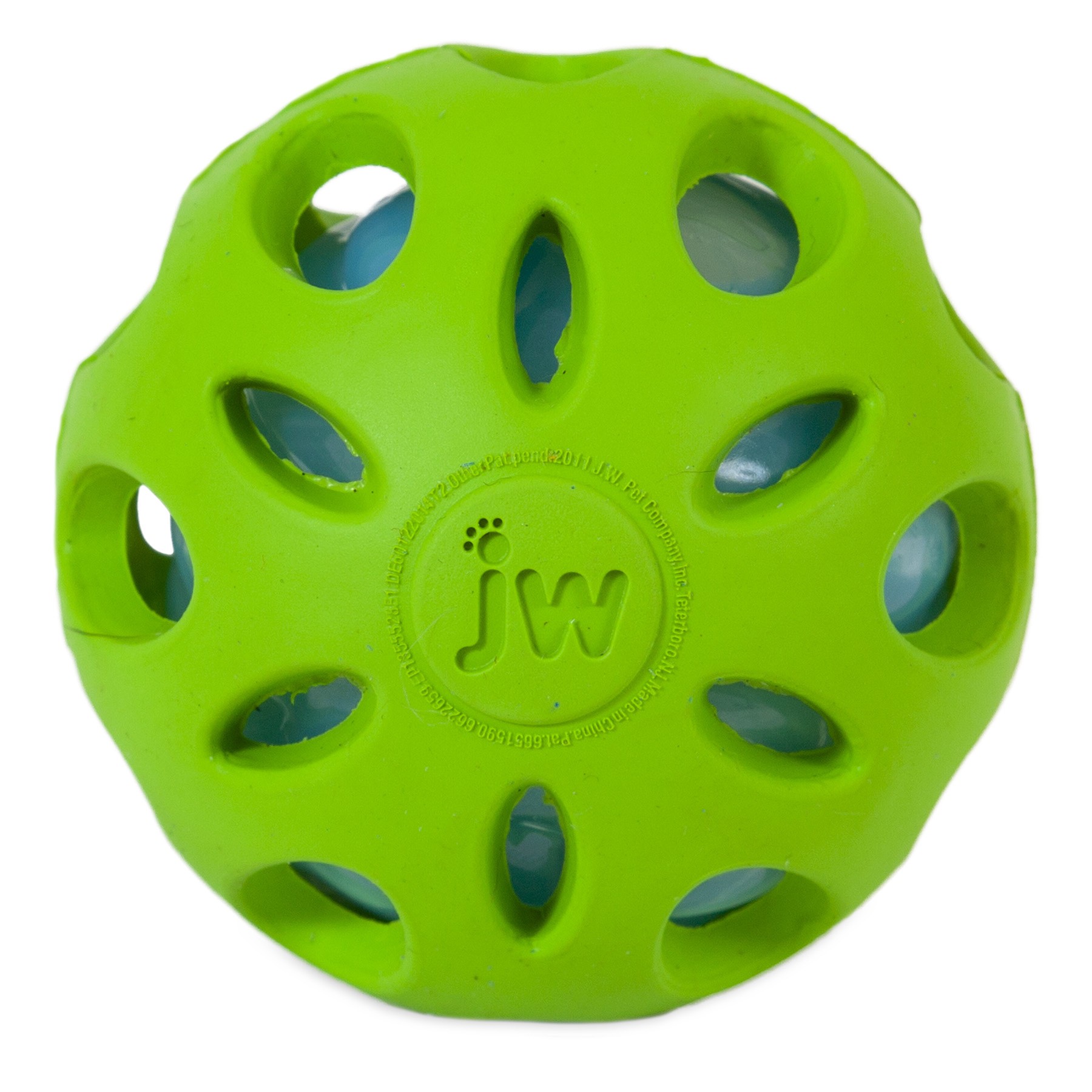 slide 9 of 10, JW Crackle Heads Crackle Ball Dog Toy, S