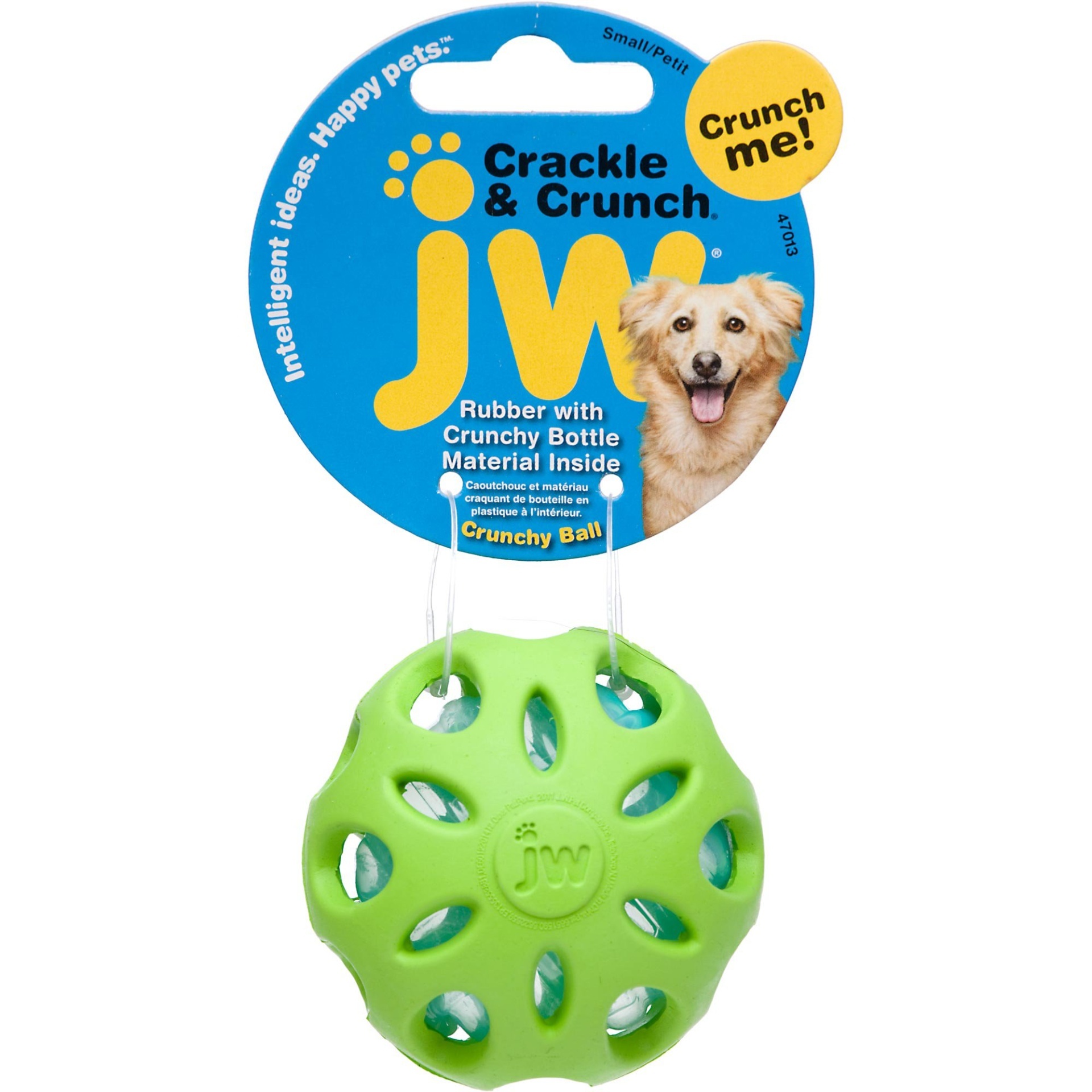 slide 1 of 1, JW Pet Crackle Ball Dog Toy, S