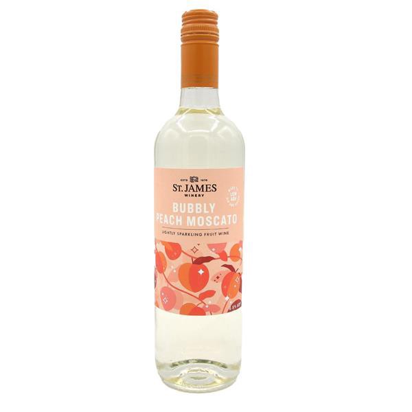 slide 1 of 1, St. James Winery Bubbly Peach Moscato 750 ml, 750 ml