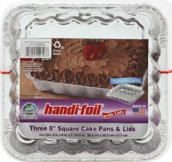 Handi-foil Eco-Foil Square Cake Pans Lids