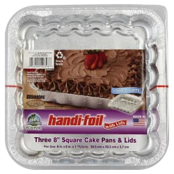 Handi-foil Eco-Foil Cook N Carry Square Cake Pan with Lid