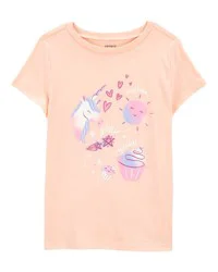 Carter's Kid Unicorn Short-Sleeve Tee - Pink Pink L