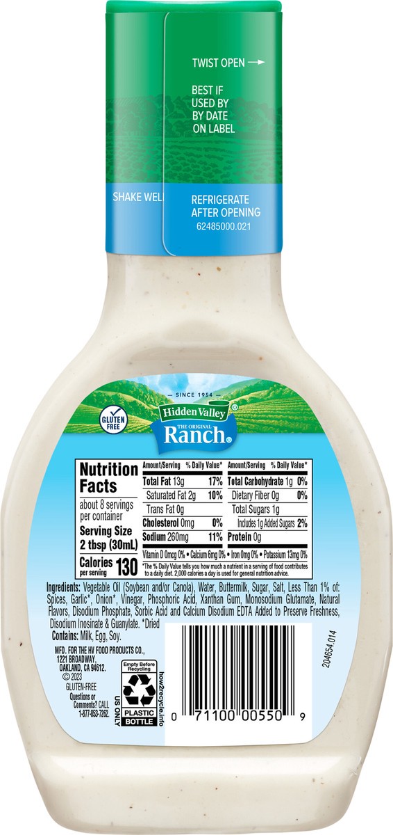 slide 10 of 14, Hidden Valley Original Ranch Salad Dressing & Topping, 8 oz