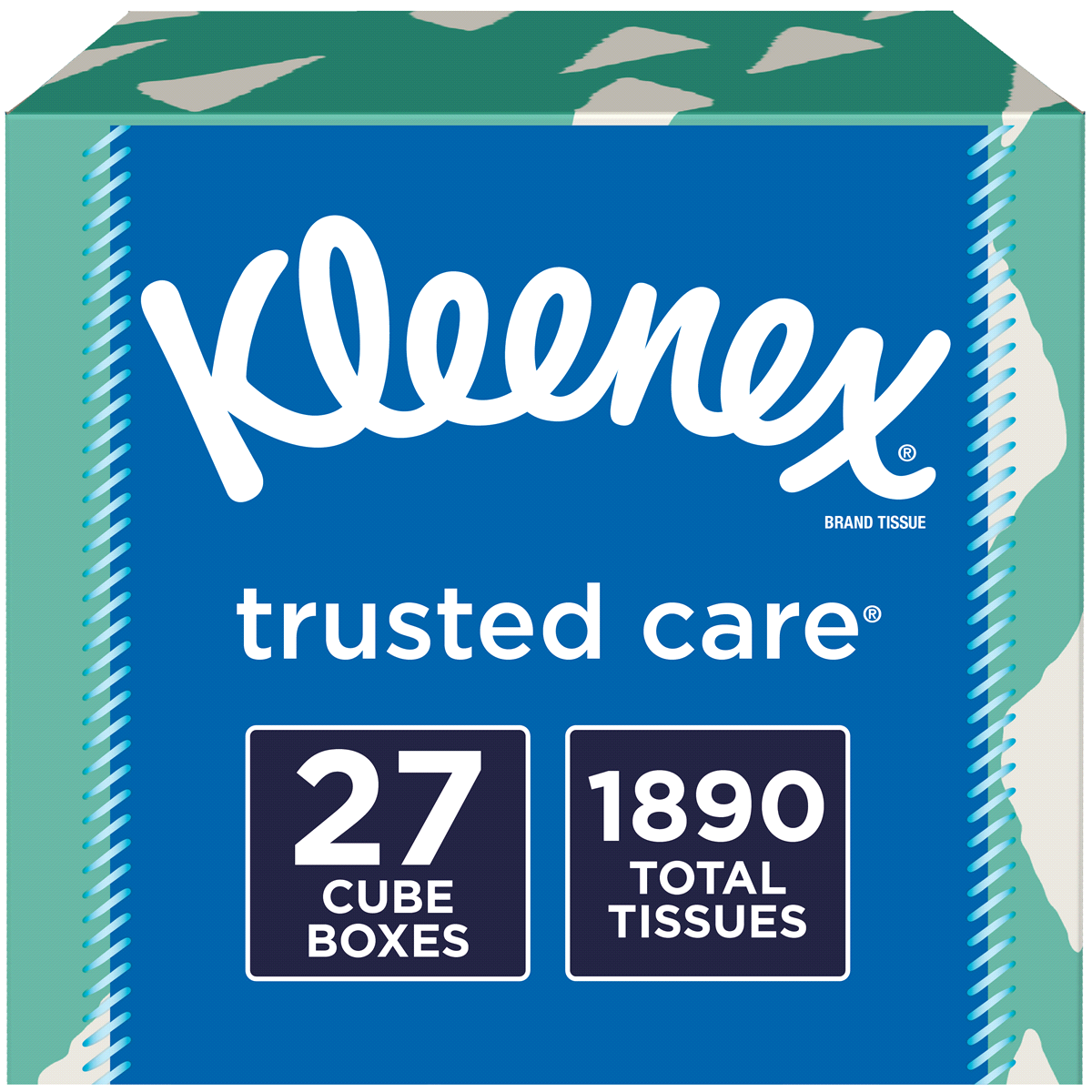 slide 1 of 1, Kleenex Trusted Care Everyday Facial Tissues Cube Box, 80 ct