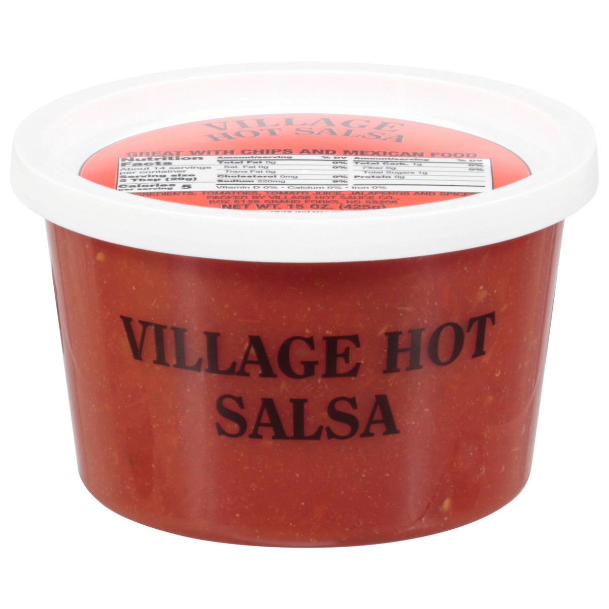 slide 1 of 3, Village Hot Sauce Hot Salsa 15 oz, 15 oz