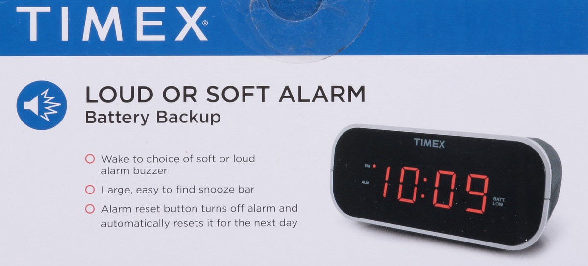 slide 9 of 9, Timex Digital Alarm Clock with Battery Backup 1 ea, 1 ct