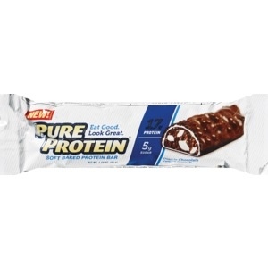 slide 1 of 1, Pure Protein Double Chocolate Vanilla Crunch Soft Baked Protein Bar, 1.58 oz; 45 gram