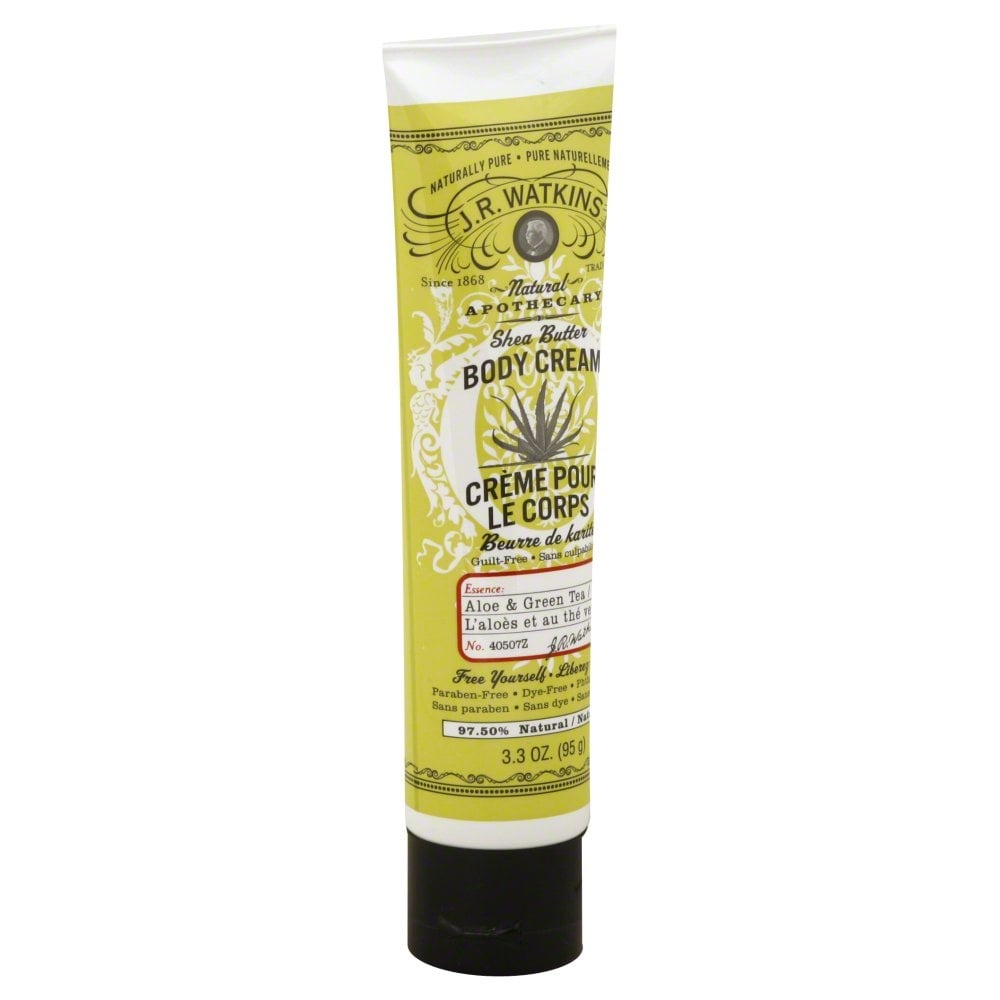 slide 1 of 1, J.R. Watkins Shea Butter Hand Cream with Aloe And Green Tea, 3.3 oz