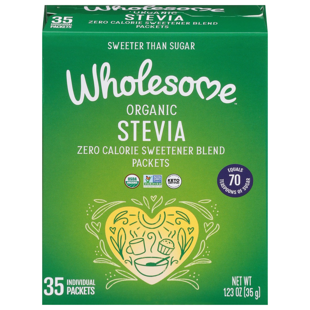 slide 1 of 14, Wholesome Sweeteners Organic Stevia Packets, 35 ct