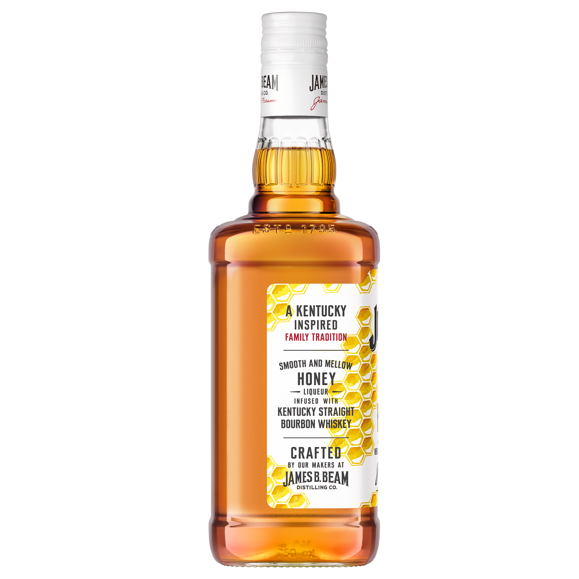 slide 2 of 4, Jim Beam Honey Liqueur with Kentucky Straight Bourbon Whiskey 750 ml, 750 ml