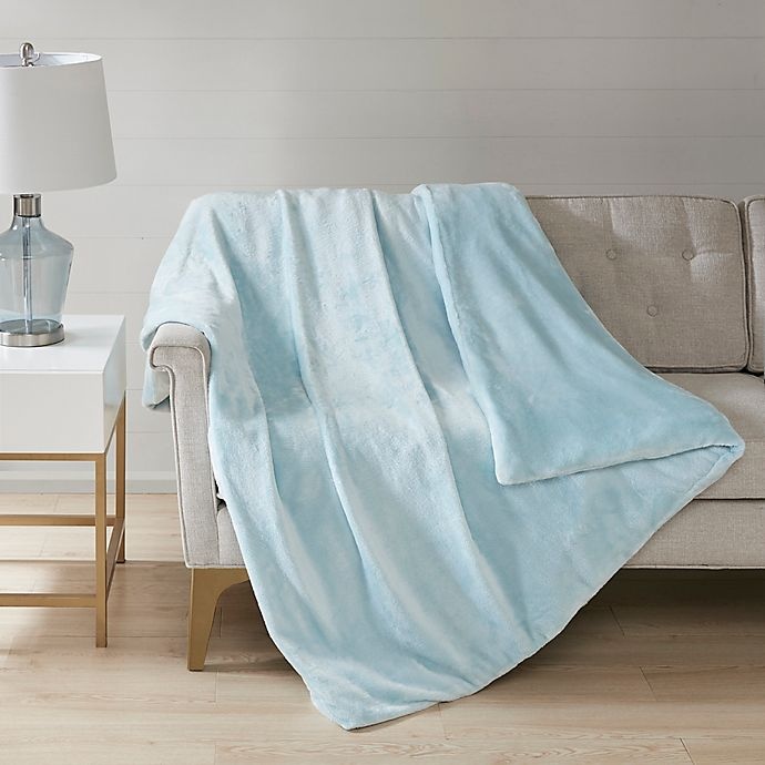 Sleep Philosophy Plush Weighted Blanket - Blue 18 lb | Shipt