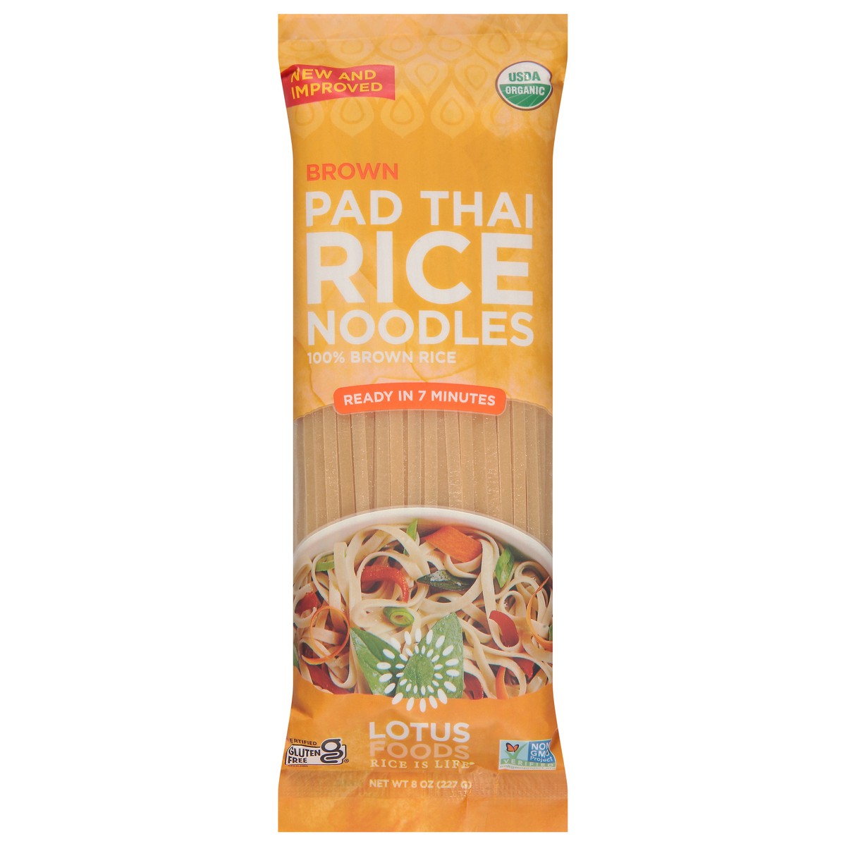 slide 1 of 9, Lotus Foods Brown Pad Thai Rice Noodles 8 oz, 8 oz