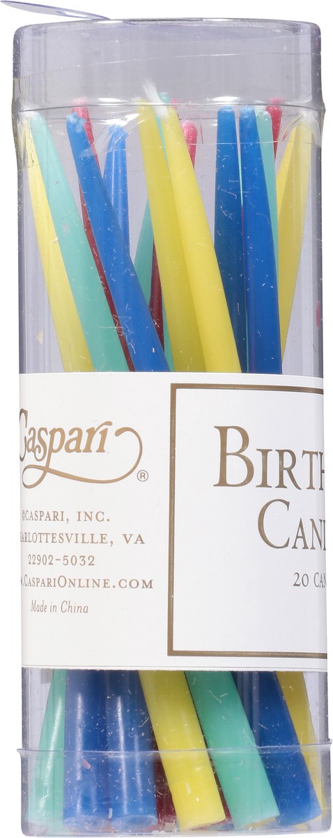 slide 2 of 9, Caspari Brights Birthday Candles 20 ea, 20 ct